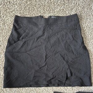 White Fox Boutique Black Asymmetrical Pencil Mini Skirt